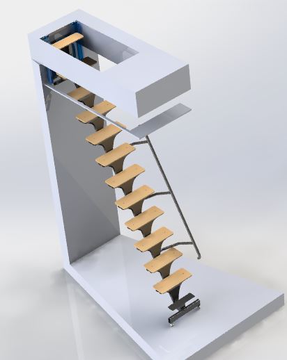 chair stairs پله چرخدار دکوراتیو